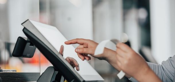 A person using pos machine