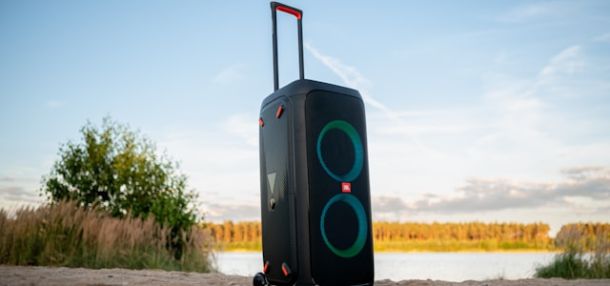 Speaker on the beach